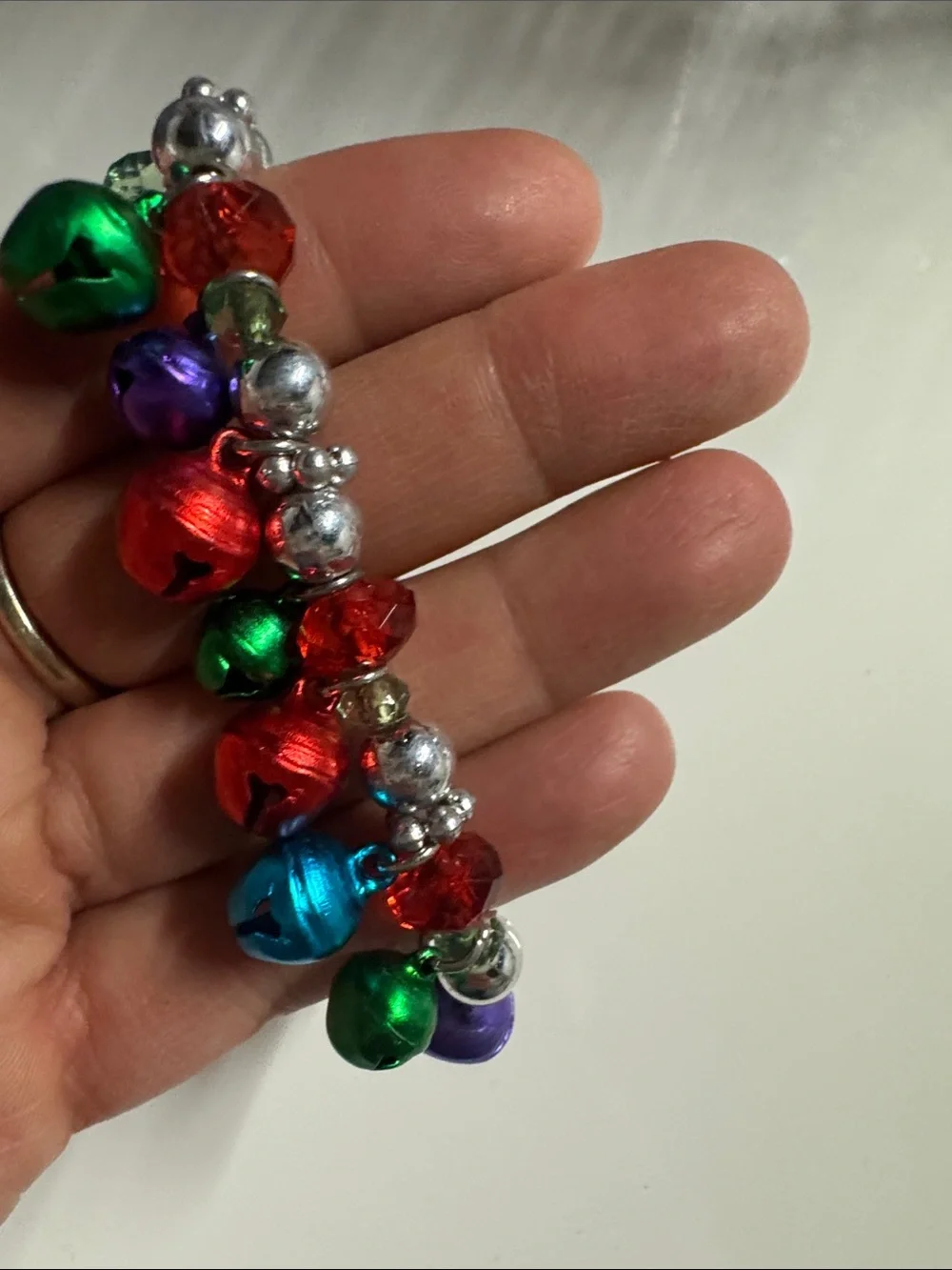 Festive Multi-Color Jingle Bell Musical Stretch Bracelet - Festival / Holiday